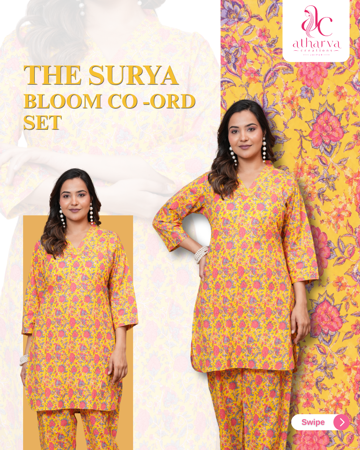 Women's Surya Bloom Floral Printed Co-Ord Set