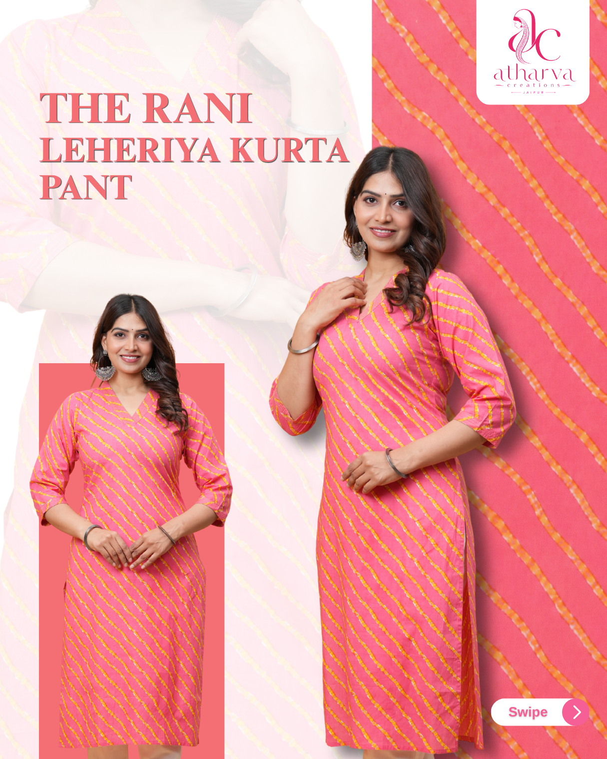 The Rani Leheriya Kurta Pant Set