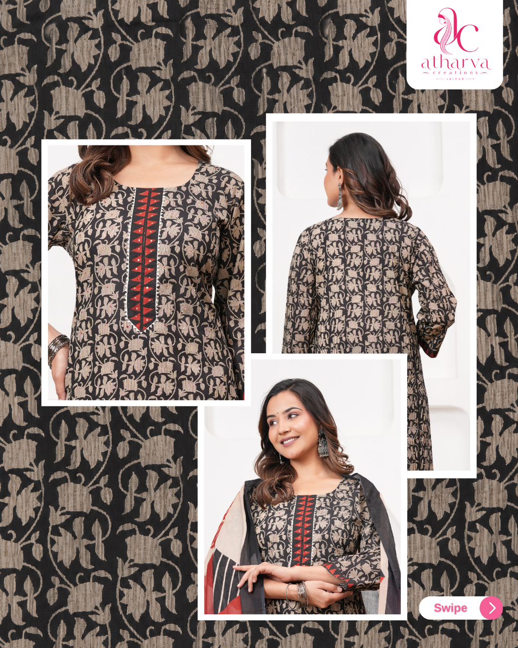 The Trikona Motif Suit Set