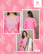 The Gulabi Pallav Kurta Pant Set