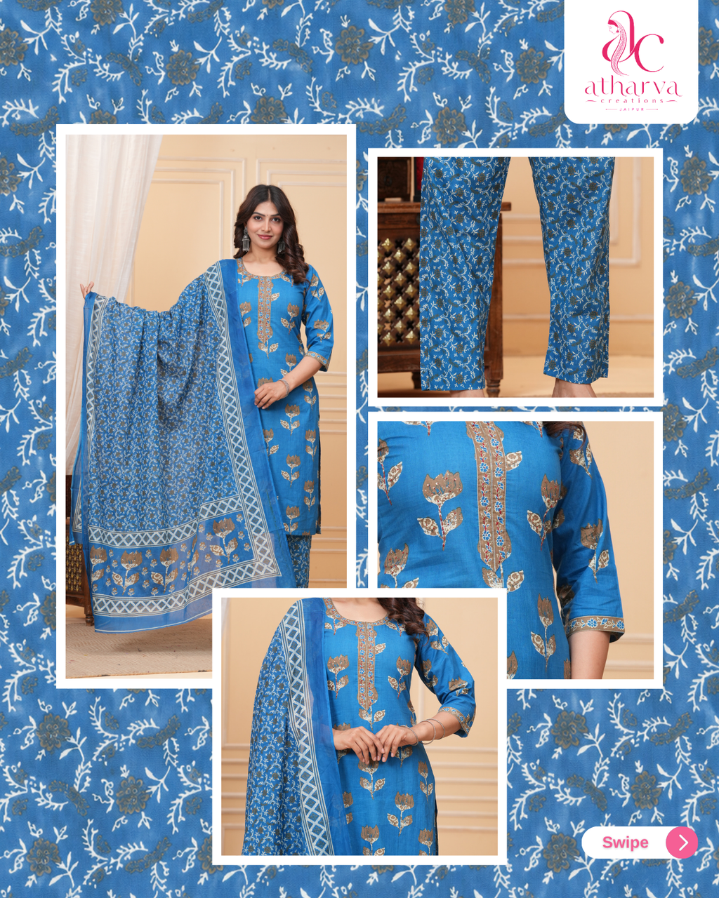 Royal Blue Neelam Set