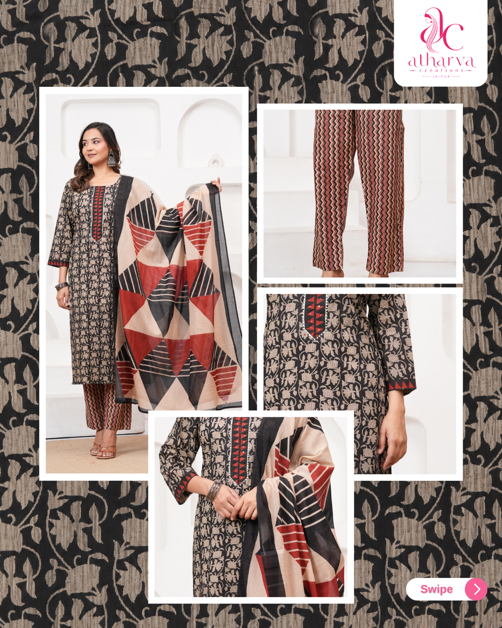 The Trikona Motif Suit Set