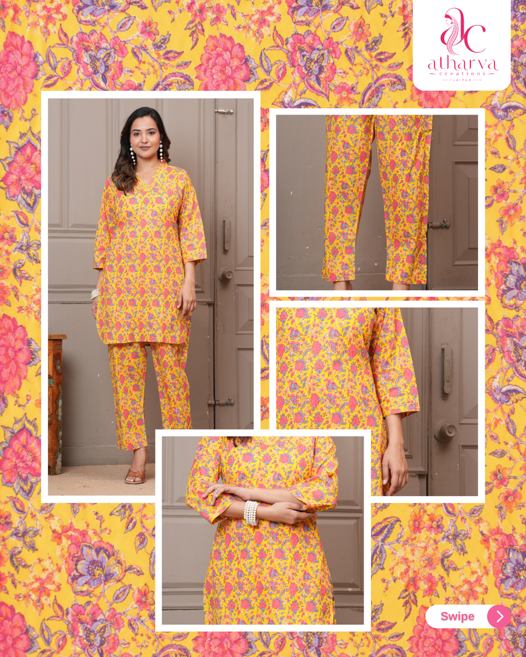 Women's Surya Bloom Floral Printed Co-Ord Set