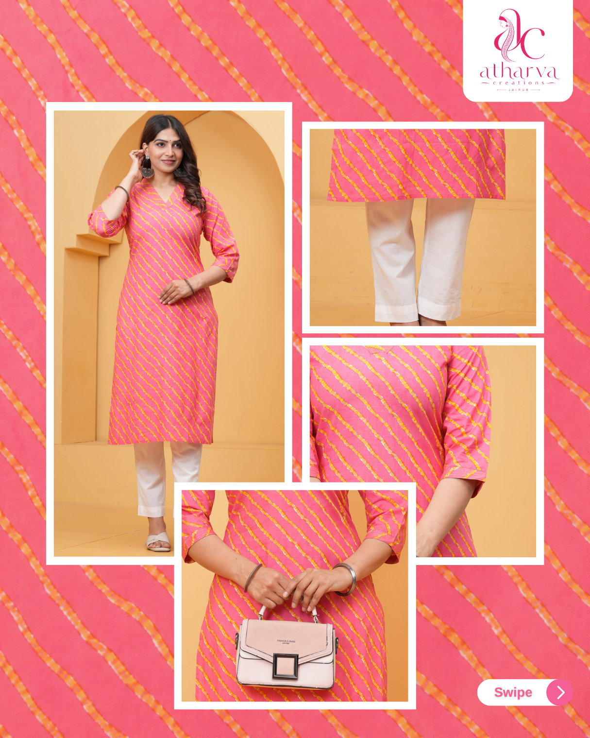 The Rani Leheriya Kurta Pant Set