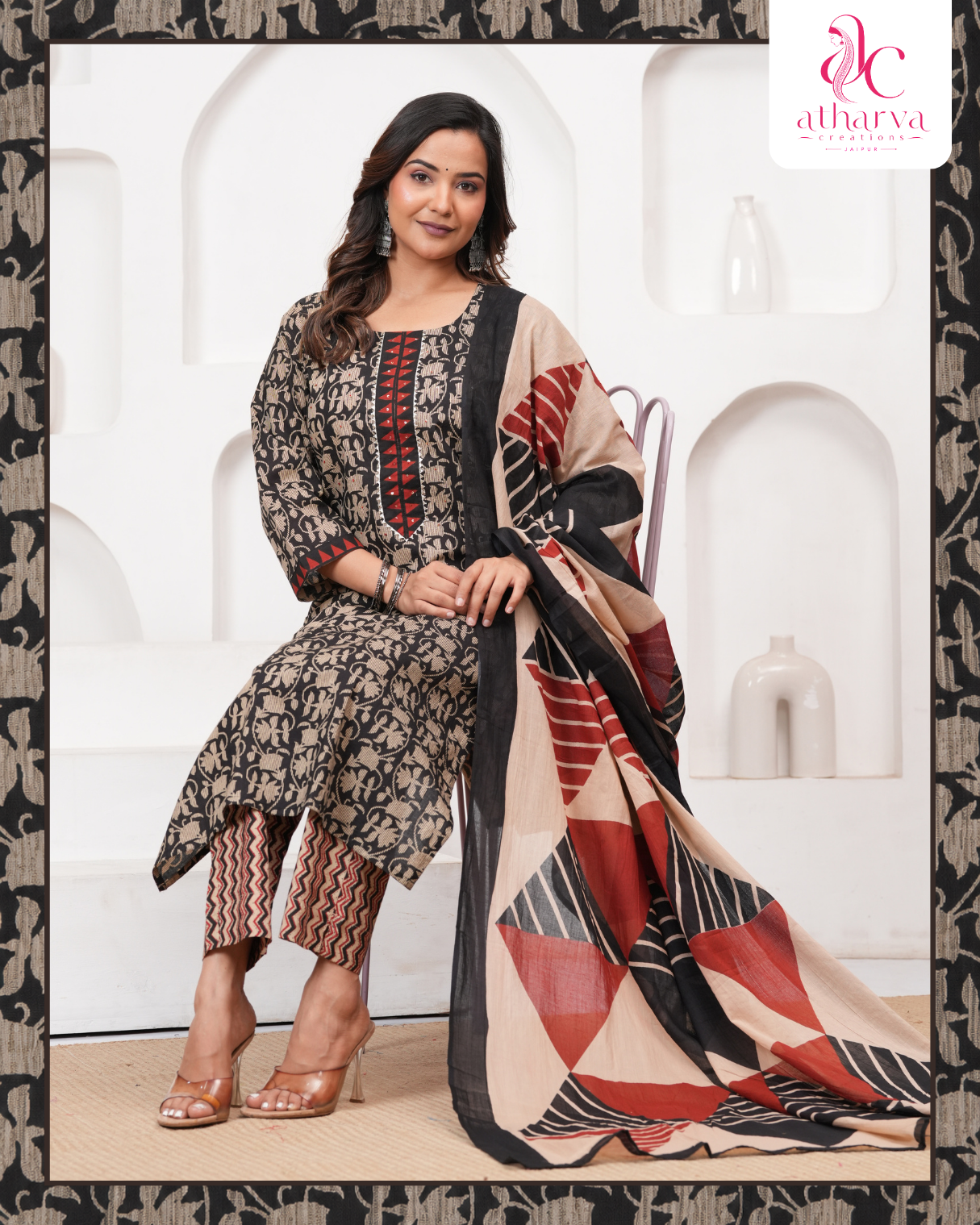 The Trikona Motif Suit Set