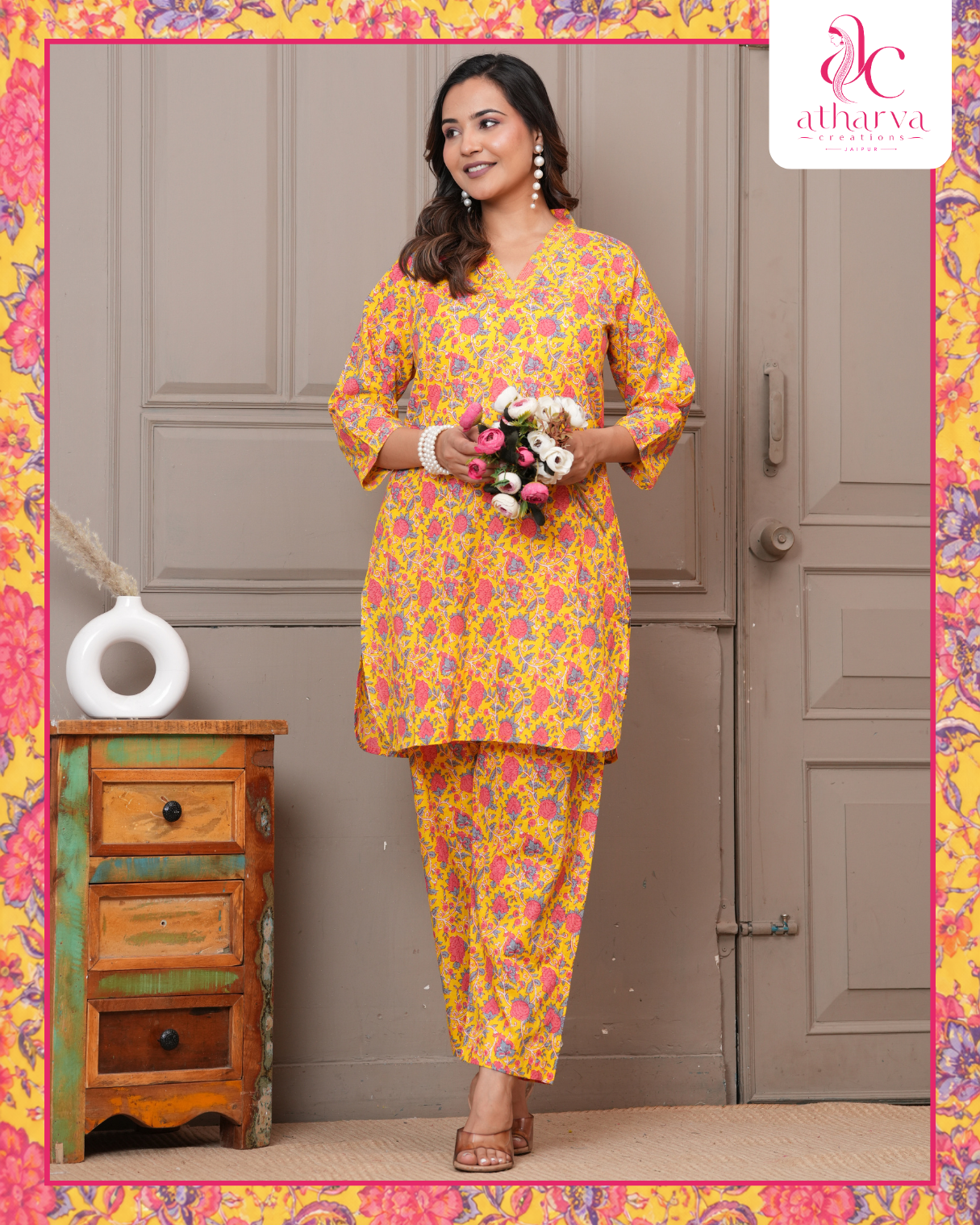 Women's Surya Bloom Floral Printed Co-Ord Set