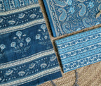 Blue Paisley Cotton Unstitched 3-Piece Dress Material AJ_121