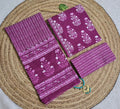 Purple Floral Cotton Unstitched 3-Piece Dress Material AJ_123