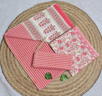 Cream Red Paisley Cotton Unstitched 3-Piece Dress Material AJ_124
