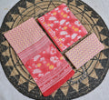 Coral Floral Cotton Unstitched 3-Piece Dress Material AJ_131