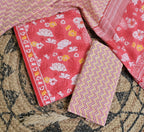 Coral Floral Cotton Unstitched 3-Piece Dress Material AJ_131