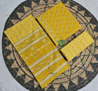 Mustard Gold Paisley Cotton Unstitched 3-Piece Dress Material AJ_134