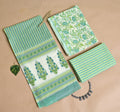 Floral Print Cotton 3-Piece Unstitched - Sea Green AJ_144