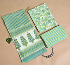 Floral Print Cotton 3-Piece Unstitched - Sea Green AJ_144