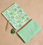 Floral Print Cotton 3-Piece Unstitched - Sea Green AJ_144