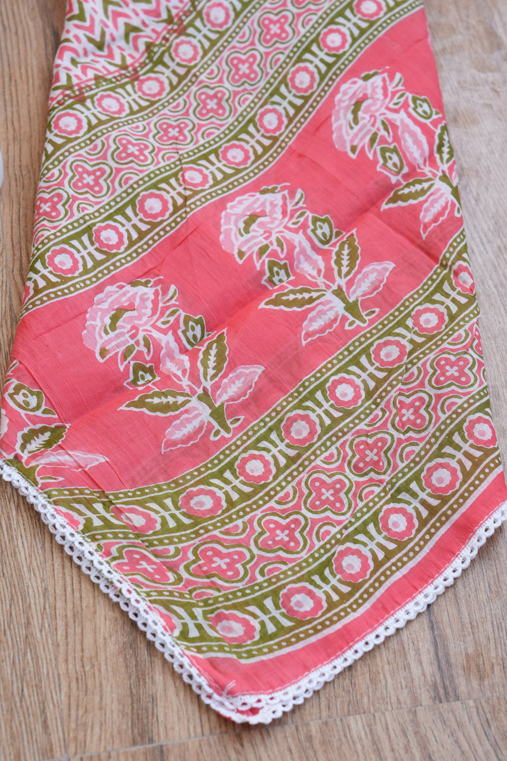 Noor Gulabi Gotta Patti Handblock Cotton Suit Set