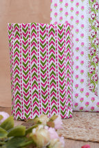 Pink Floral Gotta Patti Handblock Cotton Unstitched Suit Set with Dupatta – Atharva Jaipur