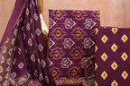 Rangmahal Wine Handblock Unstitched Suit Set with Dupatta – Atharva Jaipur
