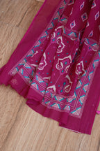 Fuchsia Pink Jaipur Handblock Cotton Unstitched Suit Set with Dupatta – Atharva Jaipur