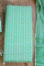Hariyali Floral Handblock Cotton Unstitched Suit Set with Dupatta – Atharva Jaipur