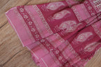 Rangriti Pink Floral Handblock Cotton Unstitched Suit Set with Dupatta – Atharva Jaipur