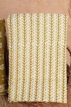 Earthy Brown Floral Handblock Cotton Unstitched Suit Set with Dupatta – Atharva Jaipur