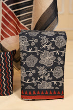 BLACK FLORAL ARTISTIC & GEOMETRIC Cotton Unstitched 3-Piece Dress Material AJ_150