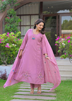Cotton 60×60 Patchwork Embroidered Kurta