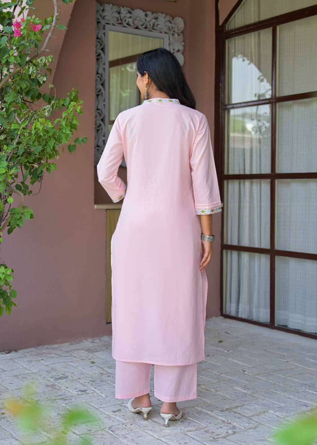 Embroidered Straight Kurta Set with Pant & Dupatta