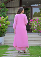 Embroidered Straight Kurta Set with Pant & Dupatta