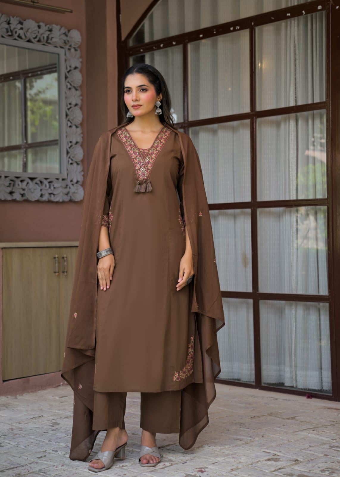 Royal Embroidered Anarkali Suit Set | Luxury Ethnic Wear
