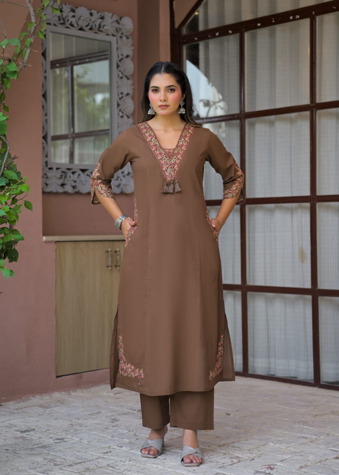 Royal Embroidered Anarkali Suit Set | Luxury Ethnic Wear