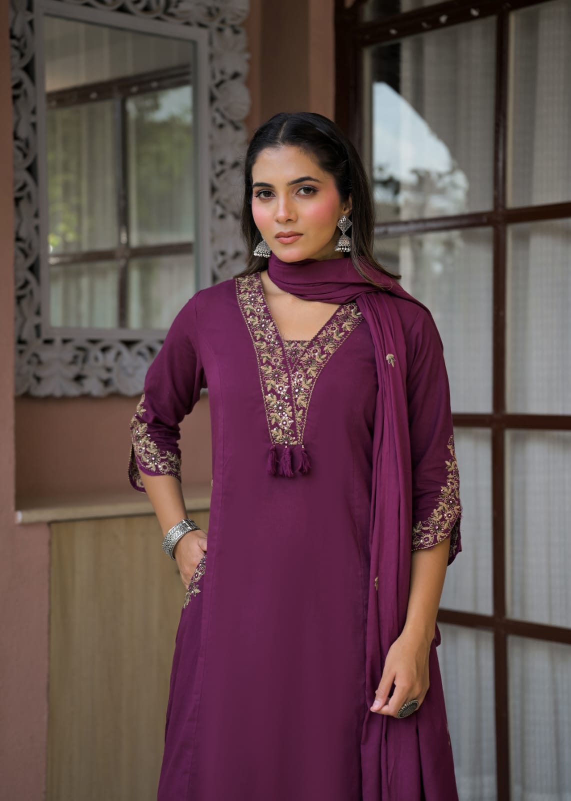 Royal Embroidered Anarkali Suit Set | Luxury Ethnic Wear