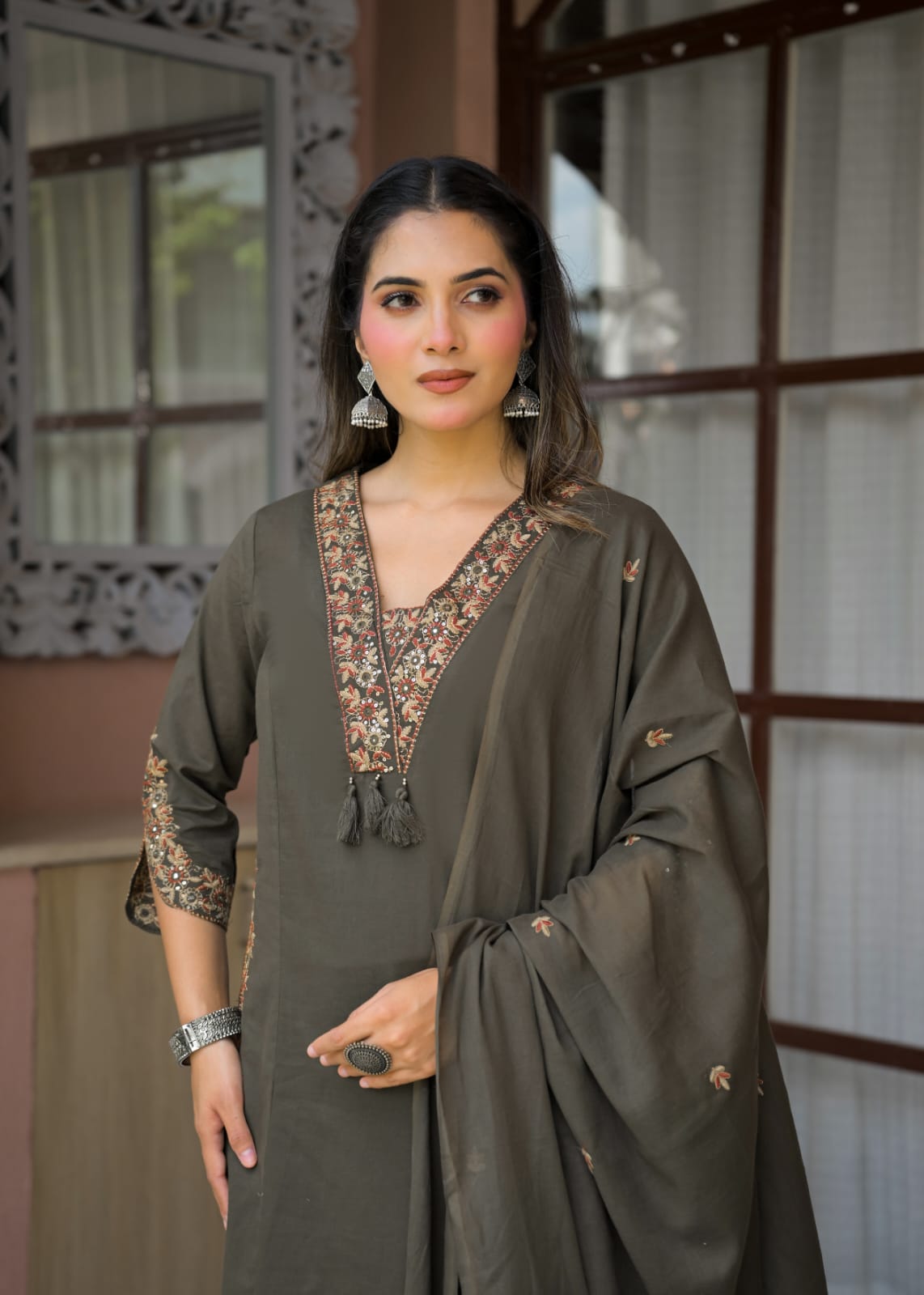 Royal Embroidered Anarkali Suit Set | Luxury Ethnic Wear