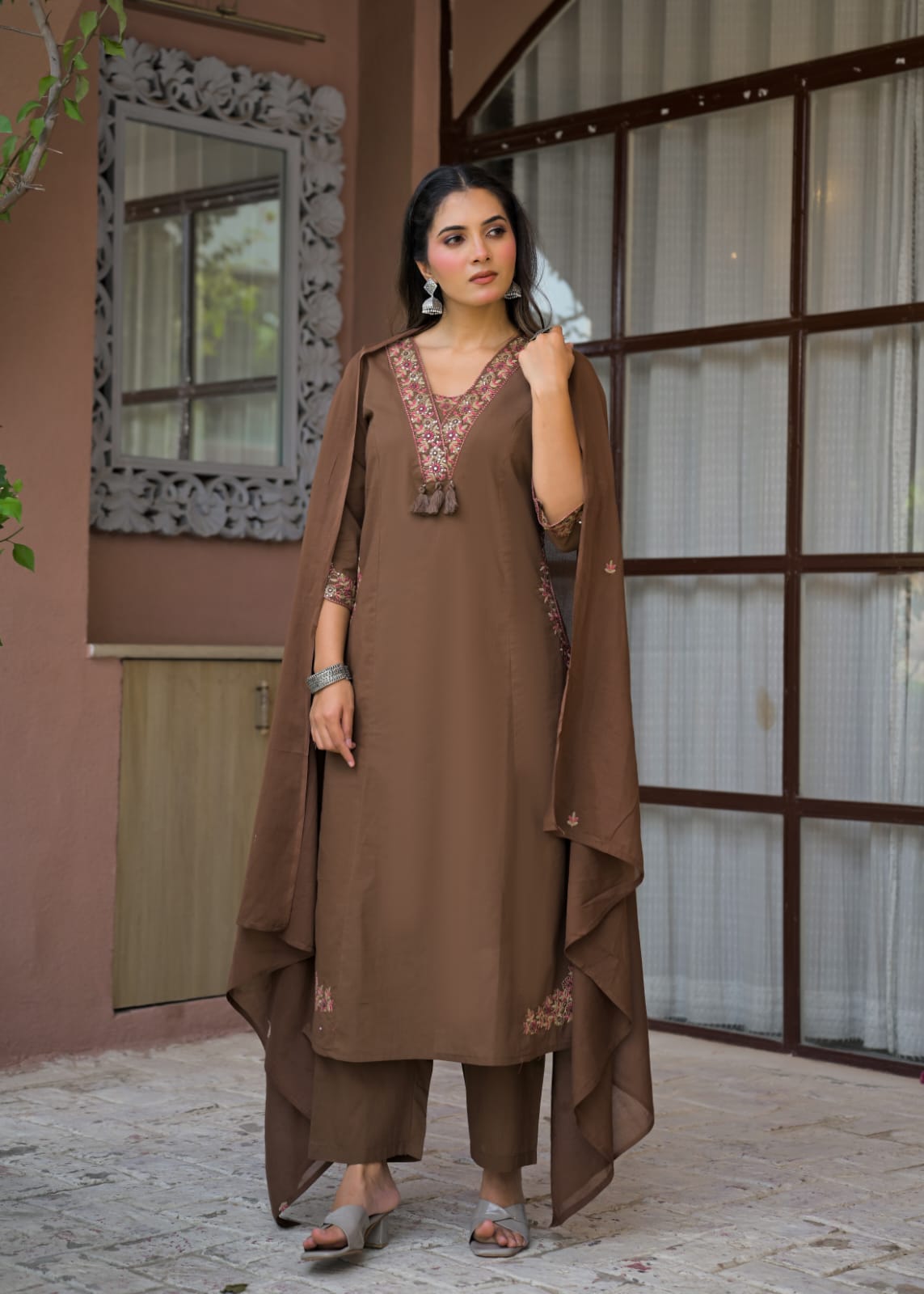 Royal Embroidered Anarkali Suit Set | Luxury Ethnic Wear