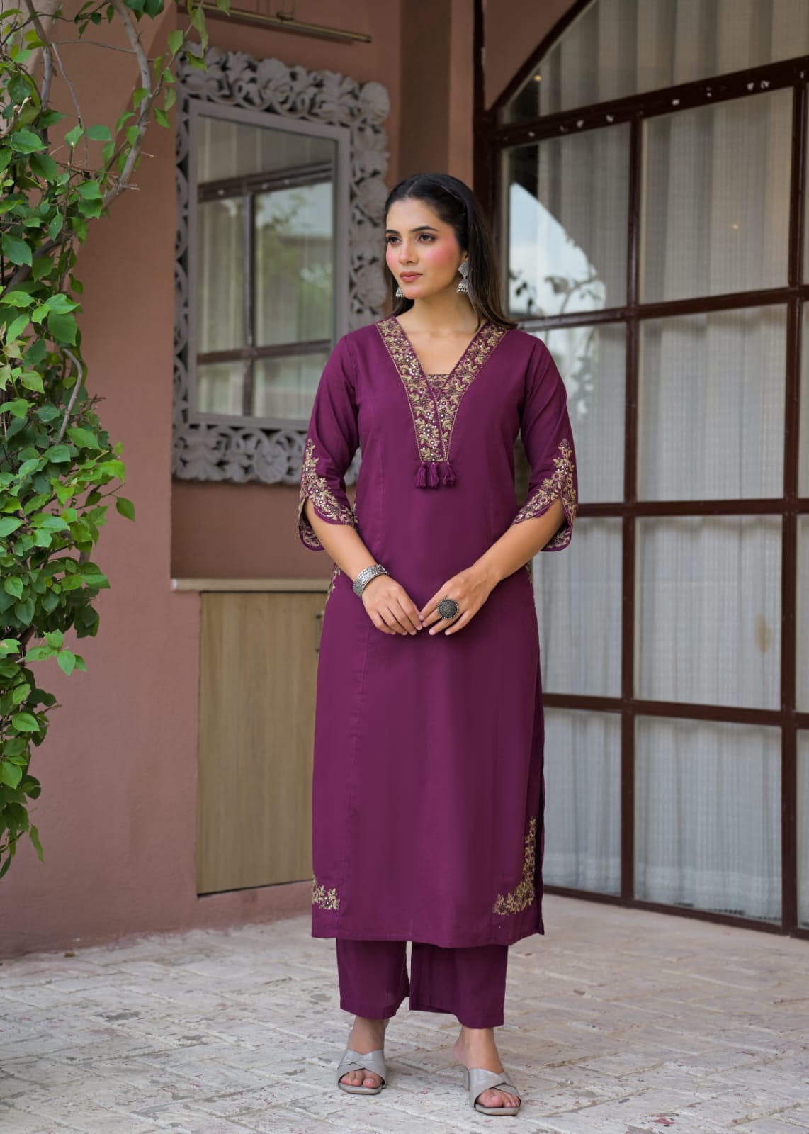 Royal Embroidered Anarkali Suit Set | Luxury Ethnic Wear