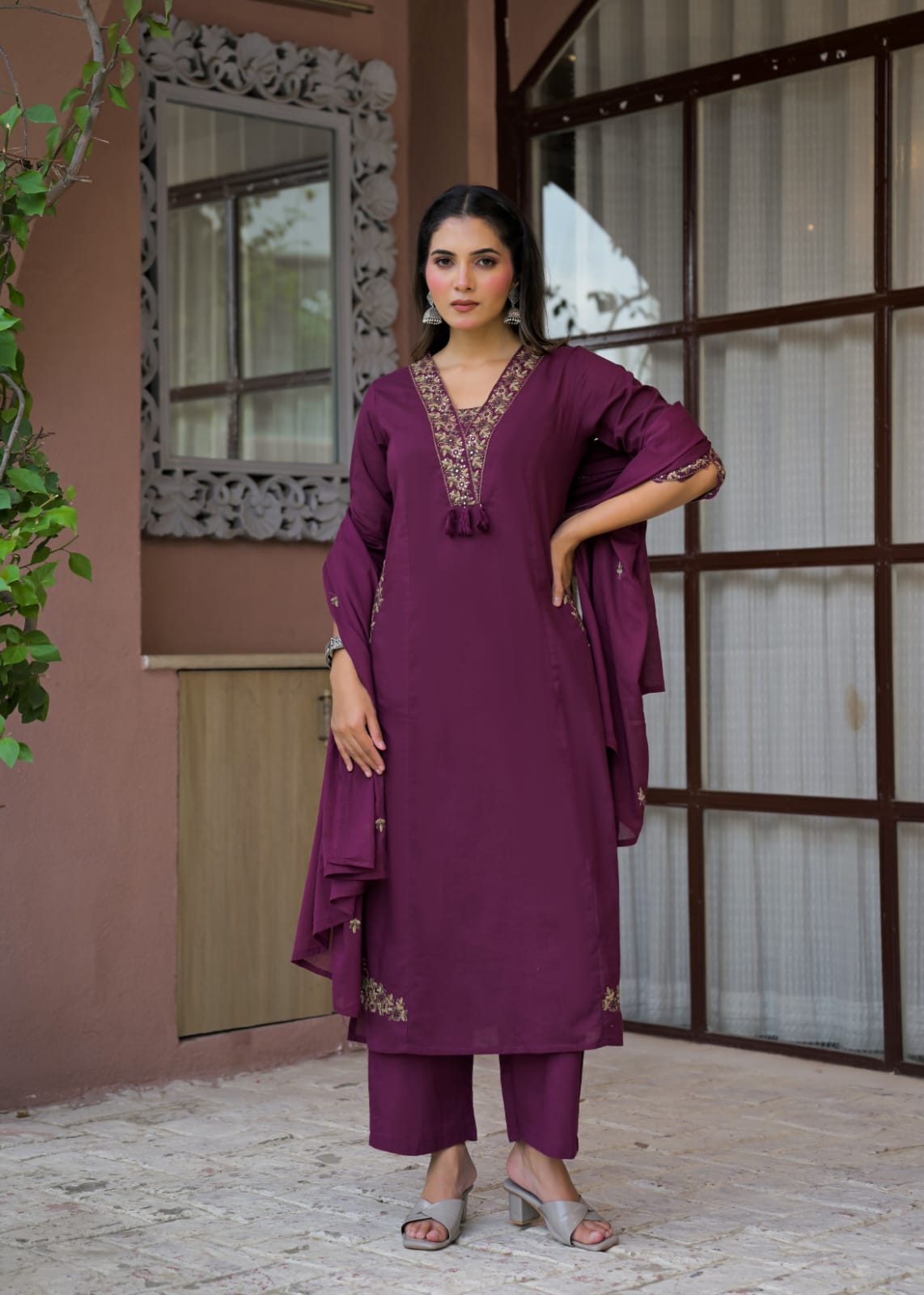 Royal Embroidered Anarkali Suit Set | Luxury Ethnic Wear