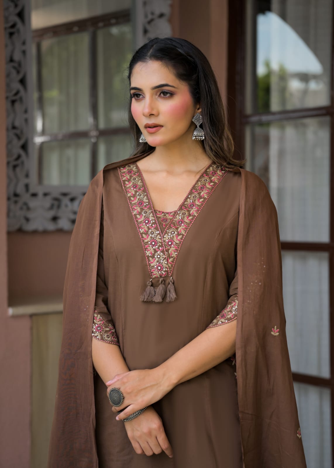Royal Embroidered Anarkali Suit Set | Luxury Ethnic Wear